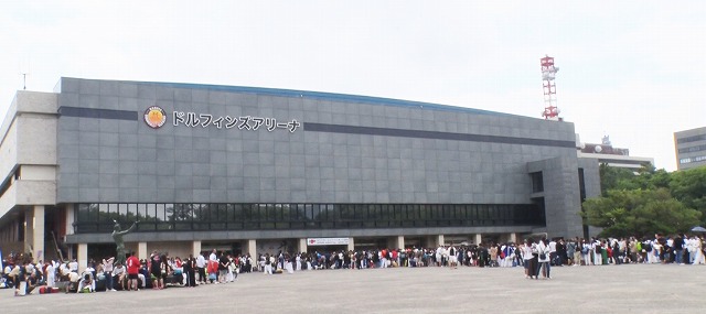 武神「KARATE ALL JAPAN CUP 2019」の会場・ドルフィンズアリーナ（愛知県体育館）には長蛇の列